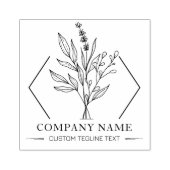 Bloemisterij Bloemen Aangepaste Bedrijfsnaam Rubberstempel (Afrduk)