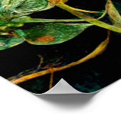 Bloemisterij Orchidee Groen & Goud Poster (Hoek)