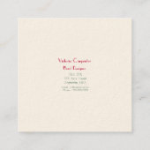 Bloemisterij Pioenrozen Vierkante Visitekaartje (Achterkant)