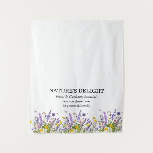 Bloemisterij Tuin Pop-Up Winkel Branding Display Wandkleed (Voorkant)