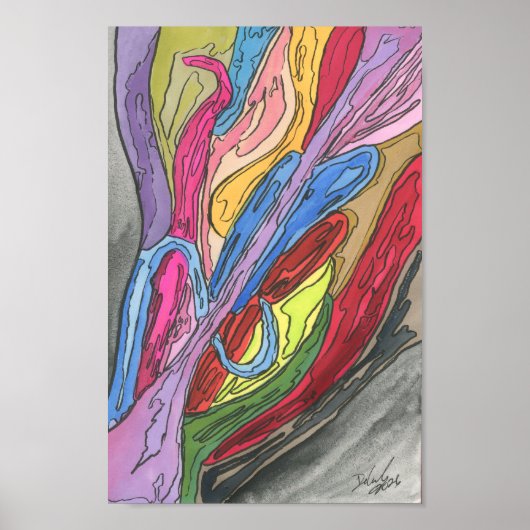 Bloemiststafel Poster (Voorkant)