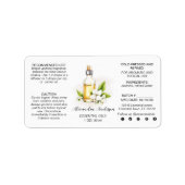 Bloemjasmijn etherische oliën groen Waterverf Etiket (Voorkant)