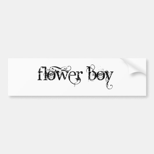 Bloemjongen Bumpersticker (Voorkant)