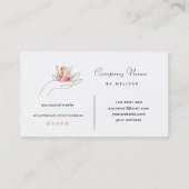 Bloemkaars  visitekaartje (Achterkant)