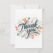 Bloemkaart bedankkaart botanische bedankkaart (Achterkant)