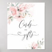 Bloemkaart en cadeau poster met blos (Voorkant)