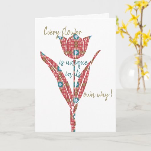 Bloemkaart Kaart (Gele Bloem)