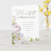 Bloemkaart met condoleances kaart (Gele Bloem)