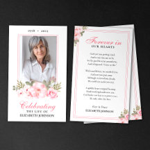 Bloemkaart met foto voor eeuwig in onze harten