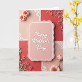 Bloemkaart Met Gestippeld Kader Kaart (Gele Bloem)