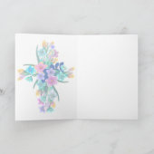 Bloemkaart met Kruis Kaart (Binnen)