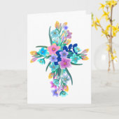 Bloemkaart met Kruis Kaart (Gele Bloem)