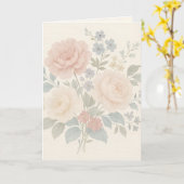 Bloemkaart met vintage uitstraling kaart (Gele Bloem)