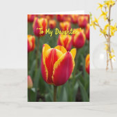 Bloemkaart voor mijn dochter kaart (Gele Bloem)