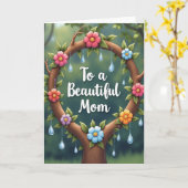 Bloemkaart voor moeder kaart (Gele Bloem)