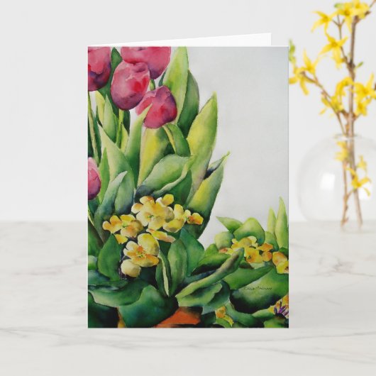 Bloemkaart zonder tekst kaart (Gele Bloem)