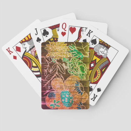 bloemkaartjes pokerkaarten (Achterkant)