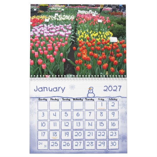 Bloemkalender 10 kalender (Jan 2027)