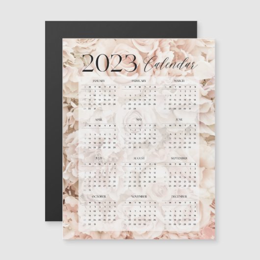 bloemkalender 2023 roze (Voorkant / Achterkant)