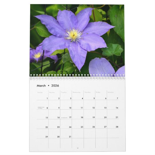 Bloemkalender Kalender (Mar 2026)