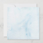 Bloemkam Blauwe Kam Doop Uitnodiging (Achterkant)