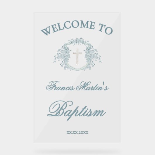 bloemkam | doop acryl bord (Voorkant)