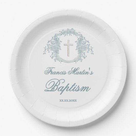 bloemkam | doop papieren bordje (Voorkant)