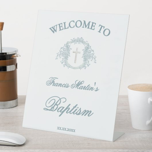 bloemkam | doop reclamebord met voetstuk (Insitu)