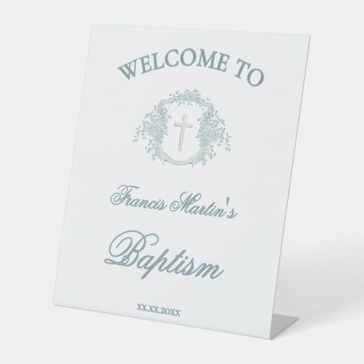 bloemkam | doop reclamebord met voetstuk (Voorkant)