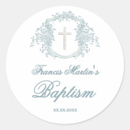 bloemkam | doop ronde sticker