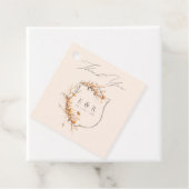 Bloemkam Monogram Fall Wedding Dank u Bedankjes Labels (In situ)