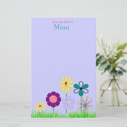 Bloemkantoorbenodigdheden Briefpapier (Staand voorkant)