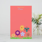 Bloemkantoorbenodigdheden Briefpapier (Staand voorkant)