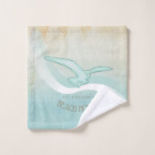 Bloemkast Aqua Blue ID623 Bad Handdoek (Wasdoekje)