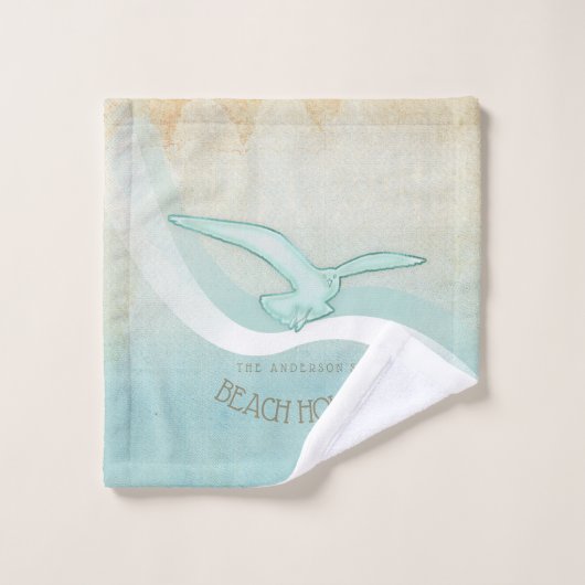 Bloemkast Aqua Blue ID623 Bad Handdoek (Wasdoekje)