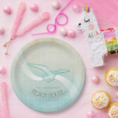 Bloemkast Aqua Blue ID623 Papieren Bordje (Feest)