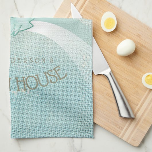 Bloemkast Aqua Blue ID623 Theedoek (Quarter Fold)