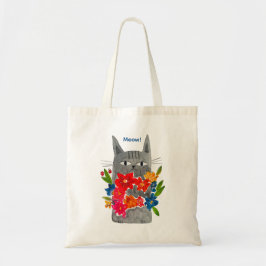 Bloemkat Tote Bag