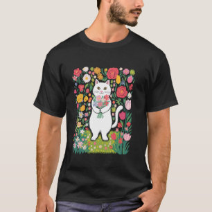 Bloemkatten voor bloemisten katachtige kitteneigen t-shirt