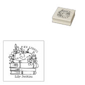 Bloemkattenboekplaat Rubberstempel (Gestempeld)