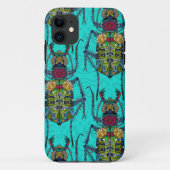 bloemkever turquoise Case-Mate iPhone case (Achterkant)