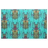 bloemkever turquoise stof (Fat Quarter)