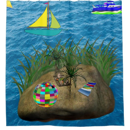 Bloemkinderen, kinder met douchegordijn (Voorkant)