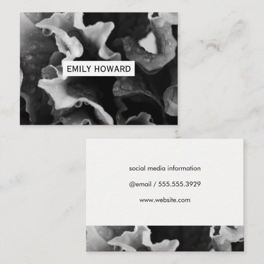 Bloemkleding Visitekaartje (Voorkant / Achterkant)