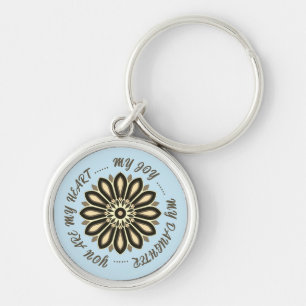 BLOEMKLEURIG GEZELLIG GESCHENK VOOR MOM DAD ZUS ZO SLEUTELHANGER