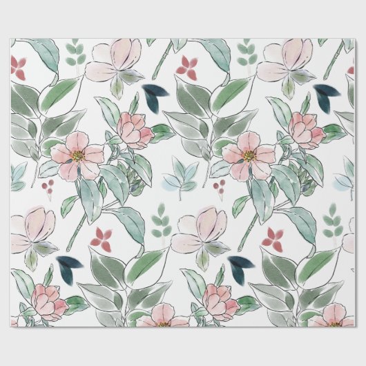 Bloemkleurig inpakpapier (Vlak)