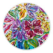 bloemknop keramische knop (Voorkant)