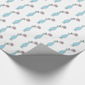 Bloemknop vaas decoratieve tekening cadeaupapier (Hoek)