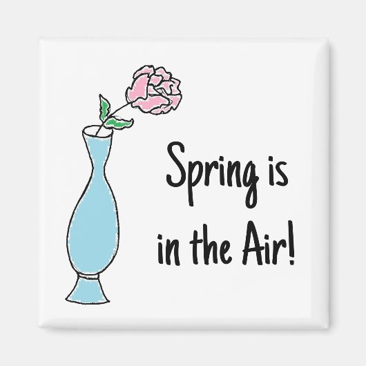 Bloemknop vaas decoratieve tekening magneet (Voorkant)