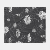 Bloemknoppen en bladeren van kamille en vlinder fleece deken (Voorkant (Horizontaal))